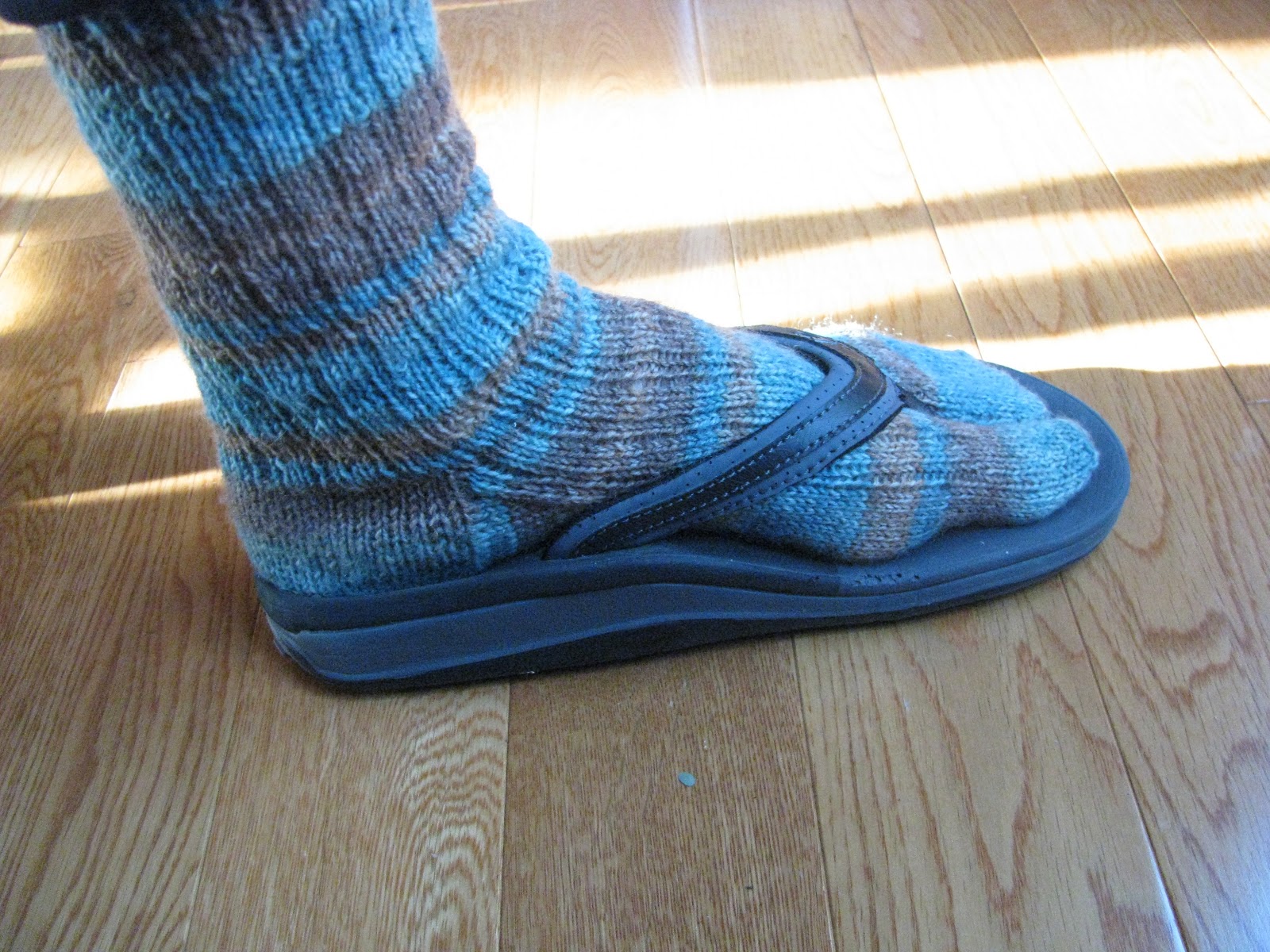 Chris Knits in Niagara Winter Flip Flop Socks