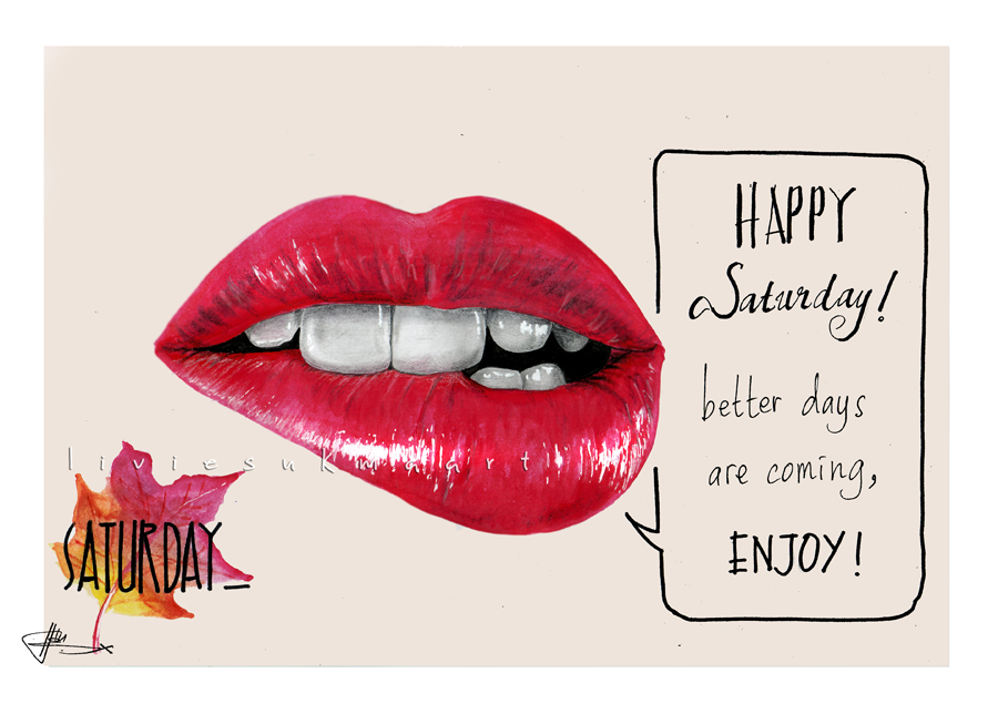 art by livie sukma Lips Saturday Quote