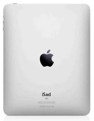 ipad with the ipad text replaced with isad