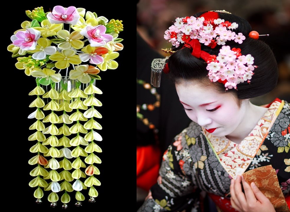 Flores Kanzashi Aprende fácil Tsumami Kanzashi arte tradicional de Japón