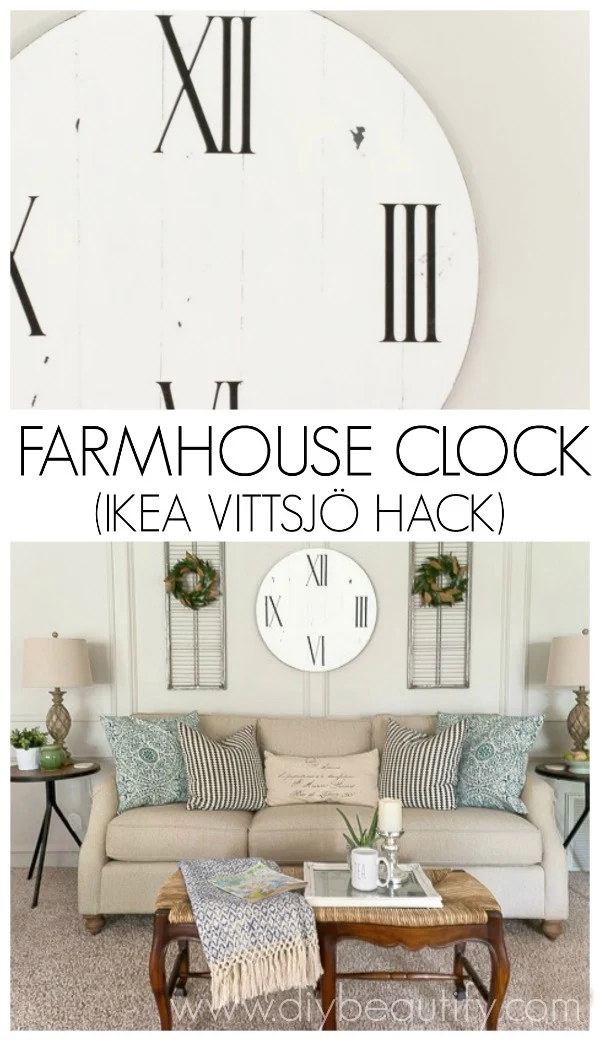 farmhouse clock IKEA hack