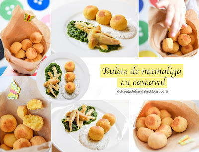 Bulete de mamaliga, cu cascaval (la cuptor)