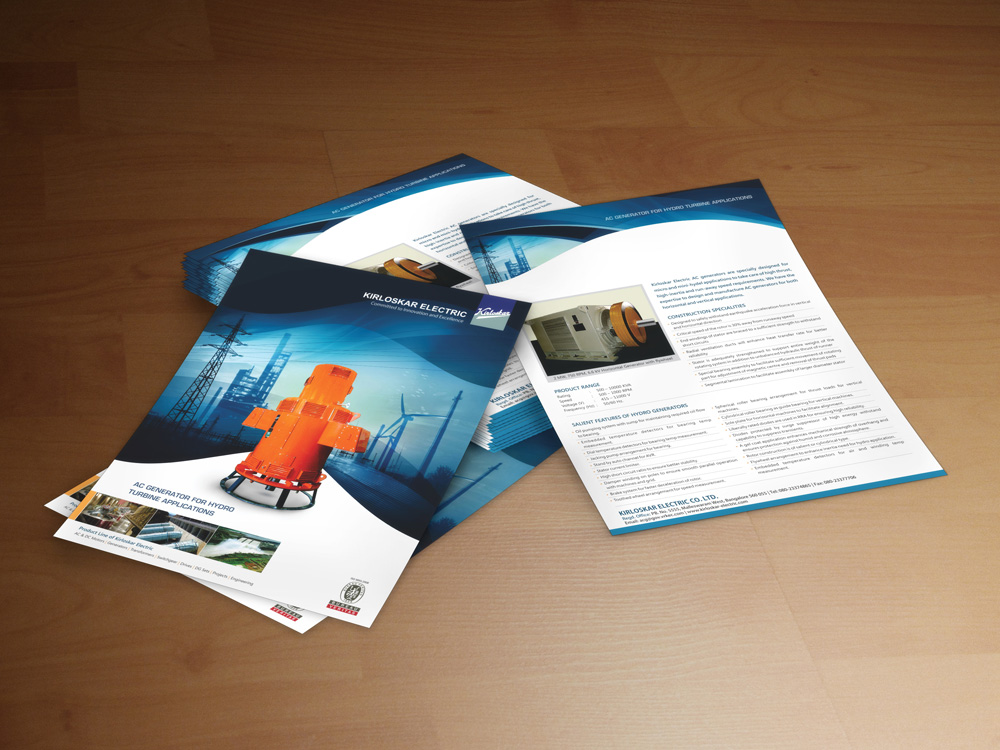 designs&blossoms Product Folder Design (Kirloskar Electric Co., Bangalore)