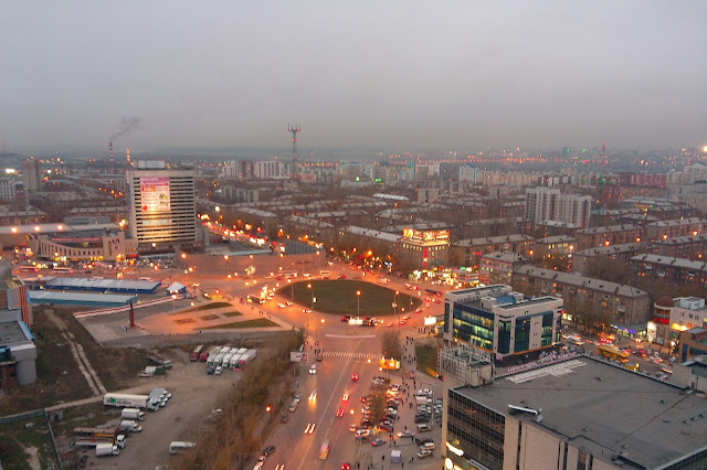 Площадь Маркса с высоты Новосибирск