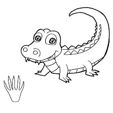 Cute Paw Baby Crocodile For Coloring Sheet Images Cute Paw Baby Crocodile For Coloring Sheet Images