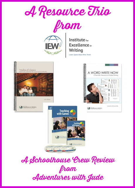 IEW Resources - Timeline of Classics, A Word Write Now, and Teaching with Games Review