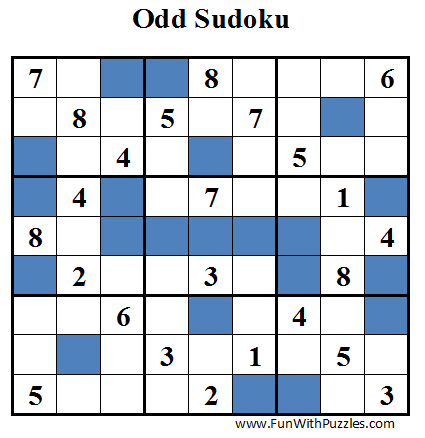 Odd Sudoku (Daily Sudoku League #31)