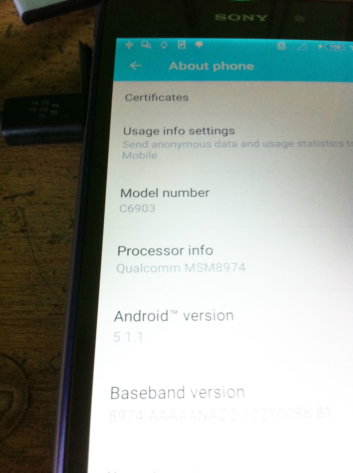 Log Info Konfigurasi ic eMMC/eMCP Sony Xperia z1 c6903