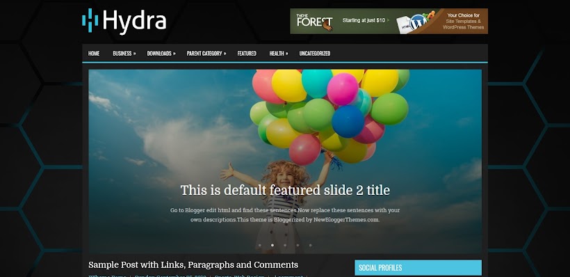 Hydra Free Blogger Template
