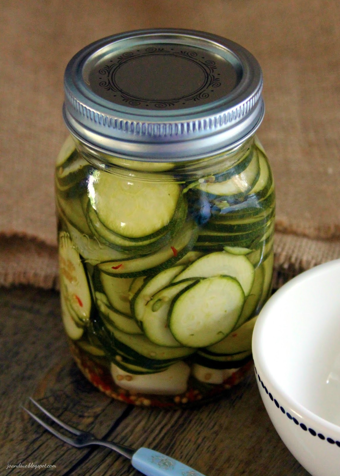 Jo and Sue Spicy Zucchini Pickles (Quick)