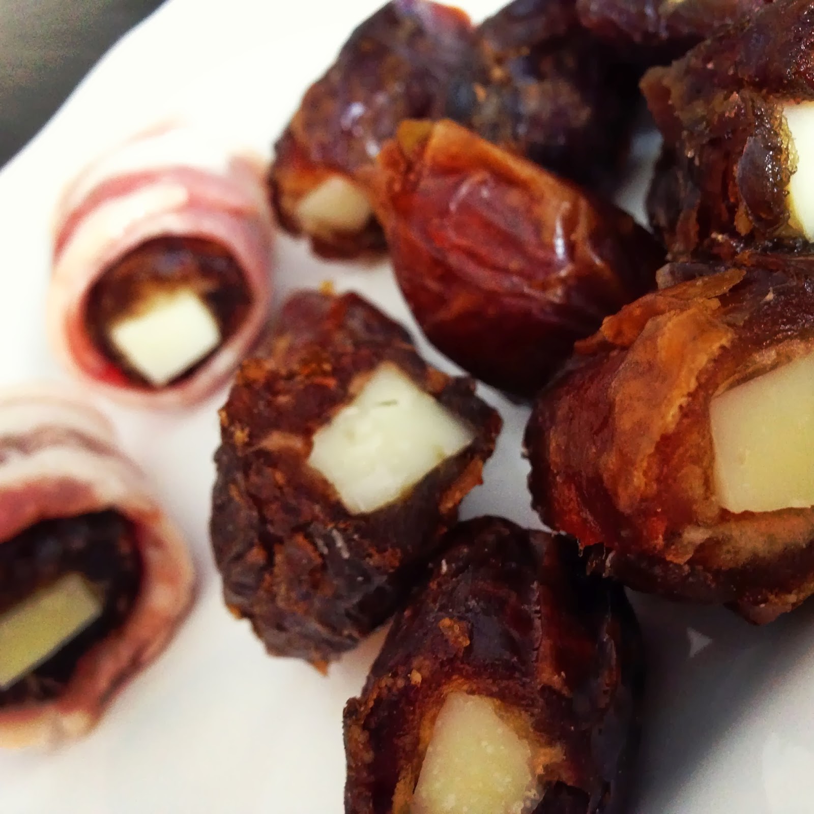 Stuffed Medjool Dates w/ Manchego Cheese & Bacon Wrapped