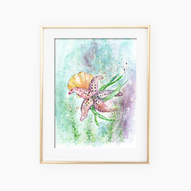 Starfish Watercolor Painting Starfish Watercolor Painting