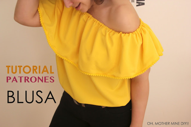 DIY Video-tutorial y patrones de blusa sin hombros