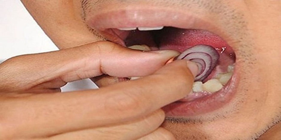 Place An Onion Slice On Your Teeth. When You Remove It…