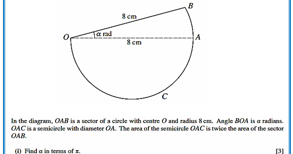 AREA AND PERIMETER OF SECTORS - CIE Math Solutions