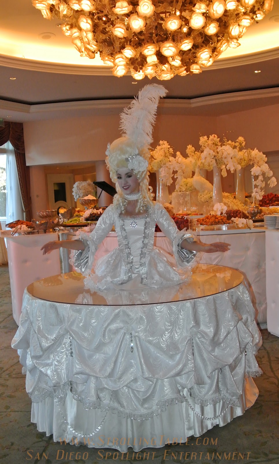 Strolling Tables by San Diego Spotlight Entertainment Strolling Table