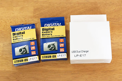 充電器はUSB DUAL CHARGER と何か名前が格好よい Asperx LP-E17リチウムイオン充電式バッテリー&充電器セット