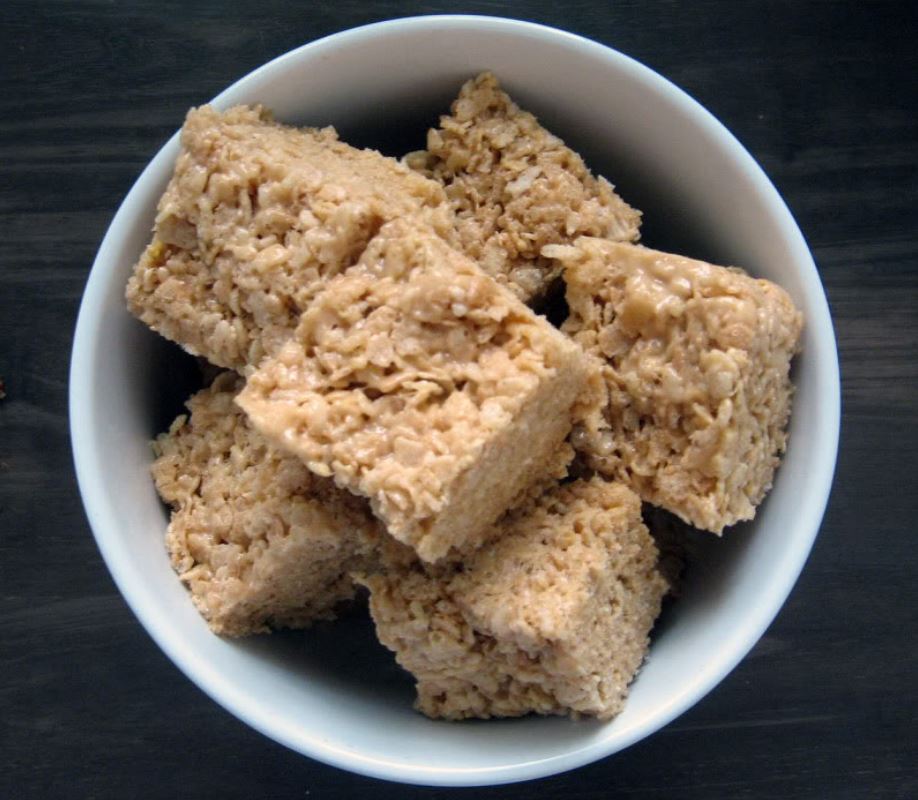 Browned Butter Peanut Butter Rice Krispy Treats Fresh from the...