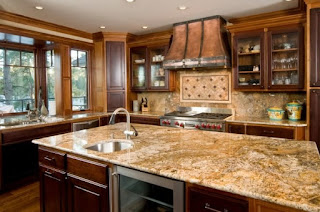 Kitchens Chic Granite Kitchen Countertop Inspiration in Deluxe Kitchen with Classic Style Kitchen Cabinets and kitchen cabinets countertops ideas