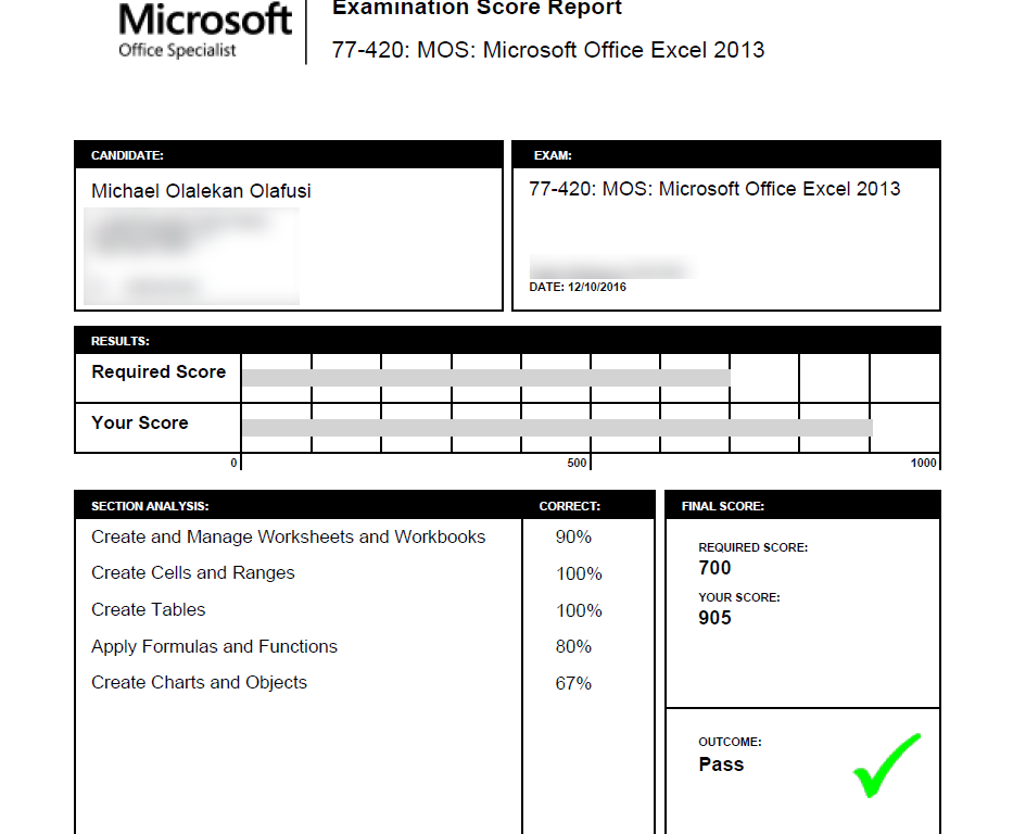 microsoft office excel 2013 certification