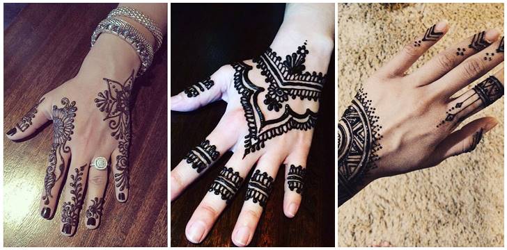 40 Gambar Tato Henna Mehndi India Jari Tangan Wanita Asli