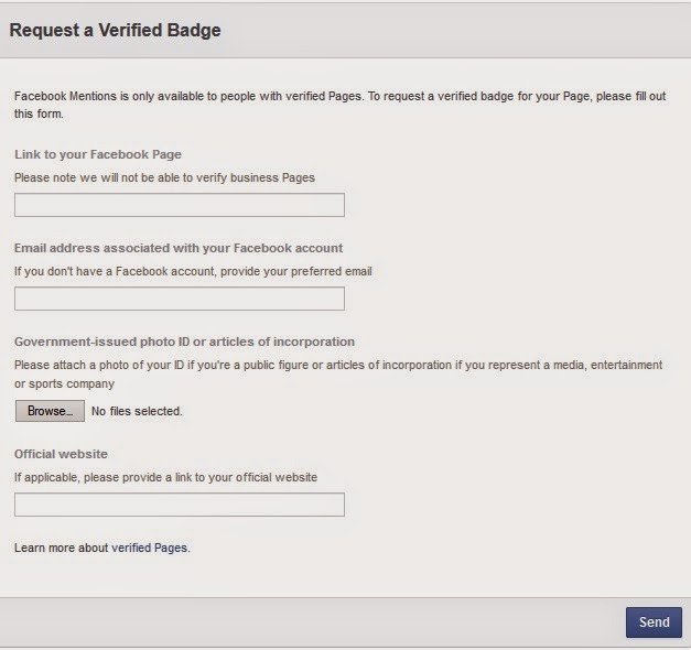 Facebook Verified Badge Contact Form