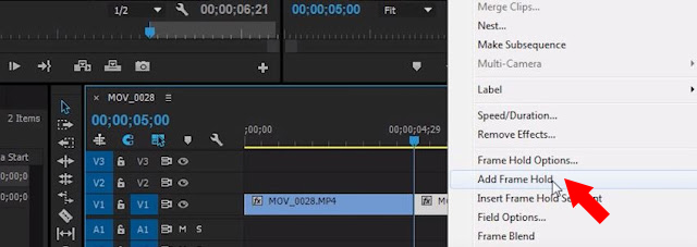 Cara Membuat Efek Stop Motion Video Freeze Time di Adobe Premiere PRO CC Terbaru
