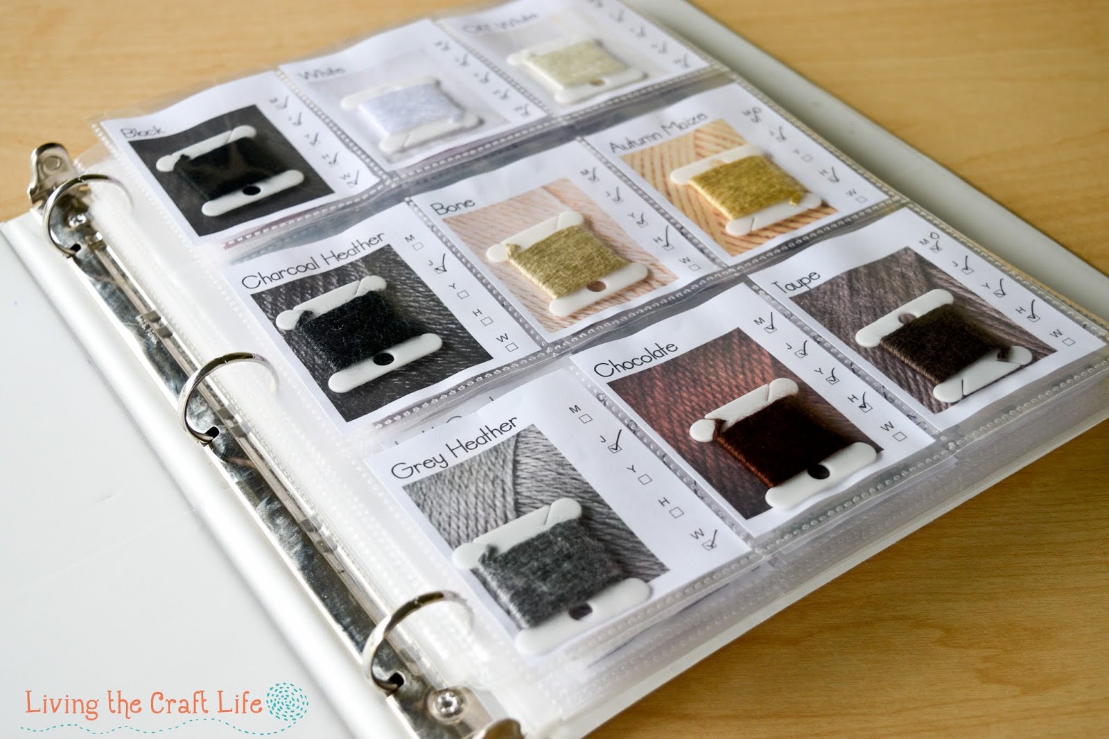 Living the Craft Life Yarn Color Organizer FREE TUTORIAL