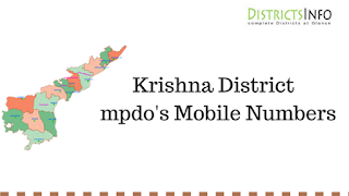 Krishna District  mpdo's Mobile Numbers