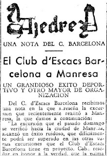 Festival ajedrecista en Manresa en 1933 (1)