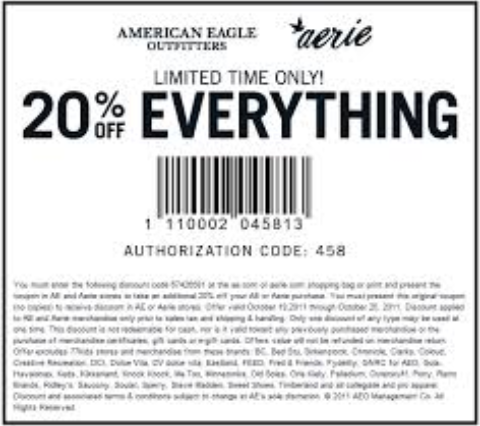 American Eagle Outfitters Printable Coupons March 2015