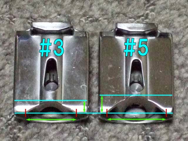 PWK28 #3と#5カッタウェイの比較 PWK28キャブレターのセッティングパーツ。 #3と#5カッタウェイ(スロットルバルブ)の比較