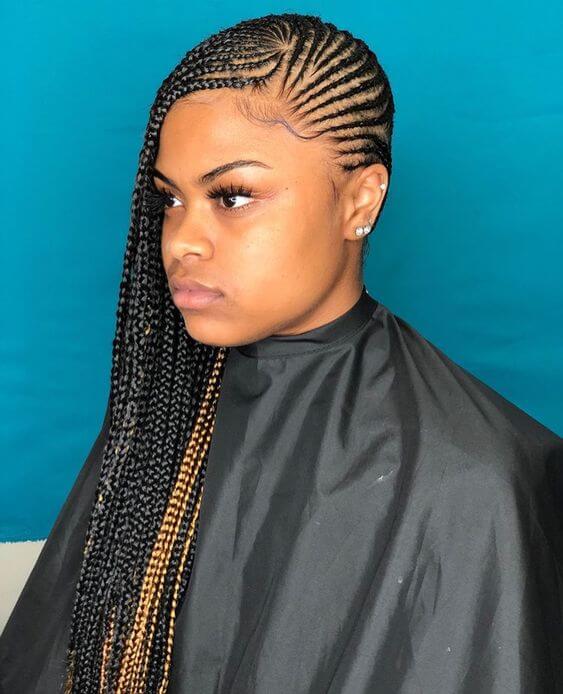 Mohawk Cornrow Braids With Shaved Sides - Kopler Mambu
