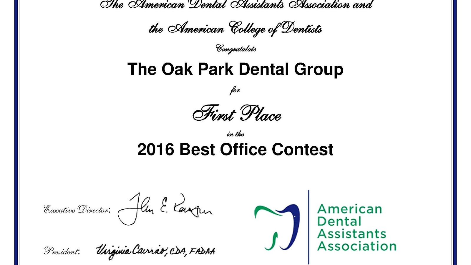 American Dental Assistant Association American Choices
