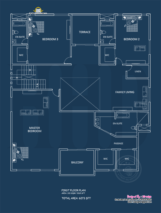 First floor plan blueprint