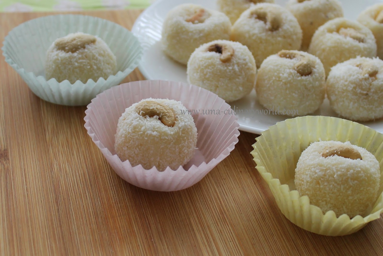 Microwave Condensed Milk Coconut Ladoo
