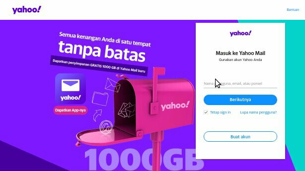 Yahoo Mail - 10 Layanan Email Gratis Selain Google Mail