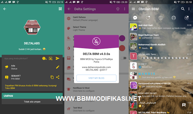 BBM Mod Delta v4.0.0.a Base Versi 3.2.3.11 Apk Fix Update SEPUTAR ANDROID