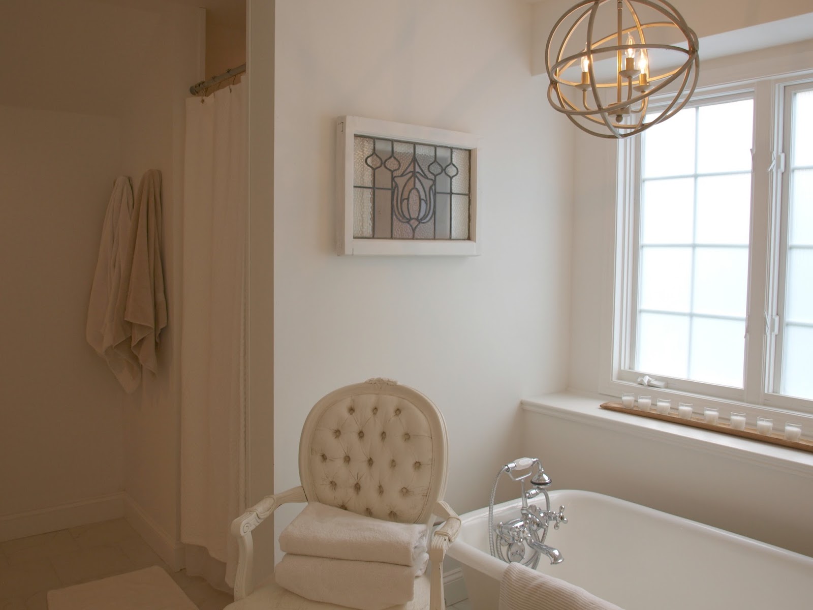 Master bathroom after renovation in Chicagoland fixer upper for Hello Lovely Studio