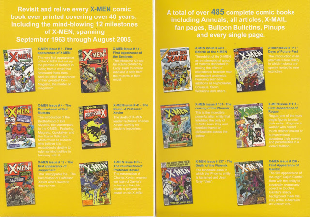 Inside Cover for 40 Years of X-MEN by Marvel, DVD-ROM by GIT, Corp. Inside Cover for 40 Years of X-MEN by Marvel, DVD-ROM by GIT, Corp.