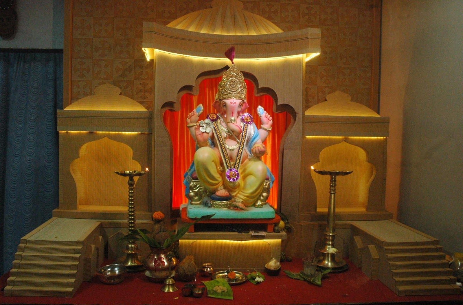 270 Innovative Ganpati Decoration Ideas For Home 2021 Pattern And Designs जन म ष टम 2021