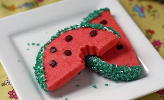 Watermelon Cookies by Megan's Cookin.
