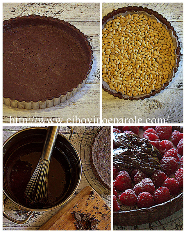  crostata lamponi e cioccolato 