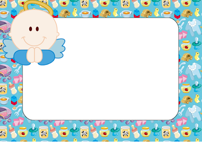 Angel Boy: Free Printable Invitations. Angel Boy: Free Printable Invitations, Labels or Cards.