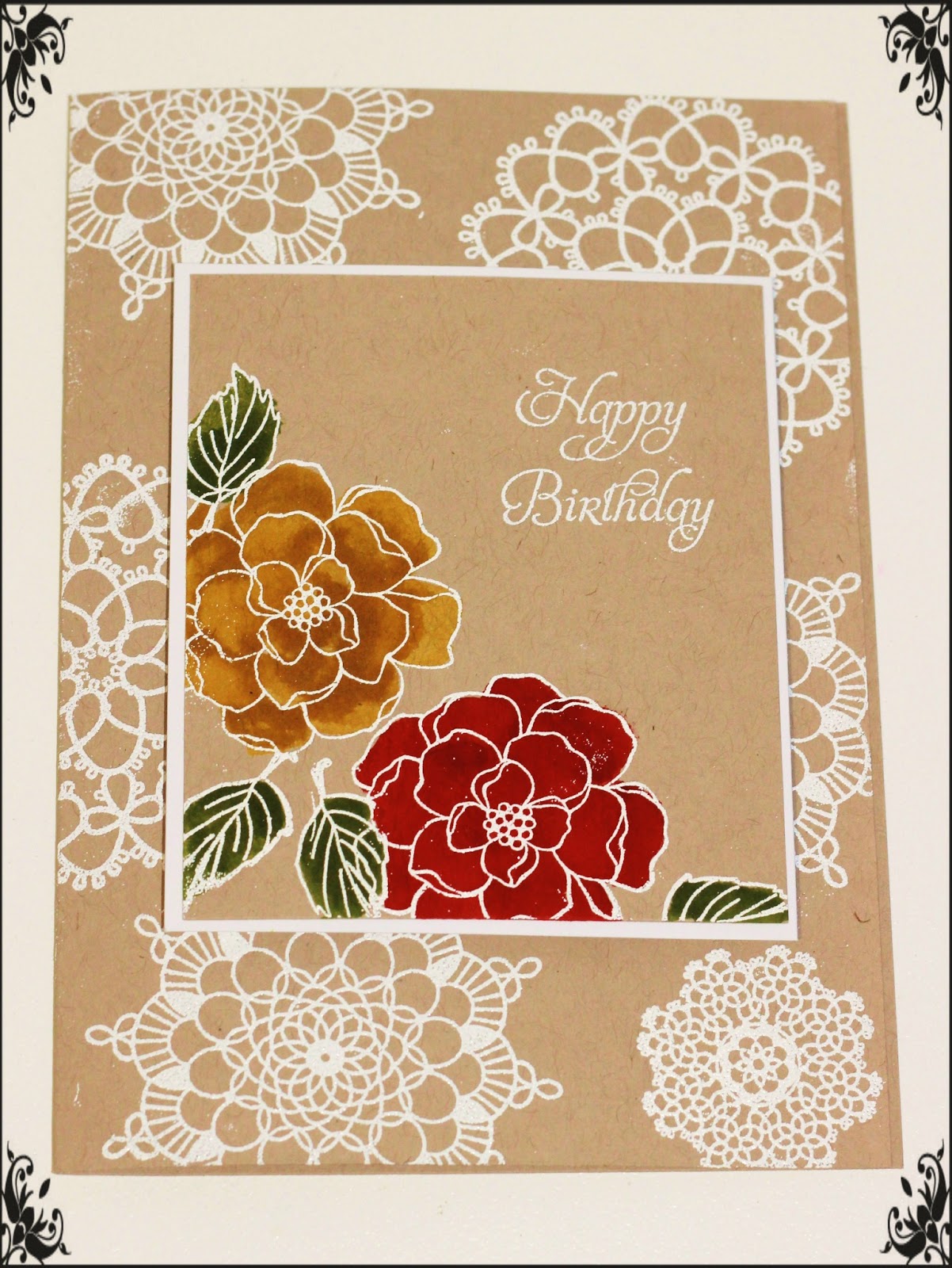 Show Me The Love Pinspiration White Embossing with Crumb Cake Card