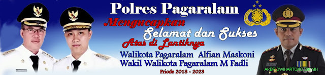 Polres Pagaralam Mengucapkan Selamat Dan Sukses Atas di Lantiknya Walikota Dan Wakil Walikota Pagaralam