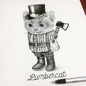 11-Lumbercat-Thiago-Bianchini-Eclectic-Collection-of-Drawings-and-Illustrations-www-designstack-co