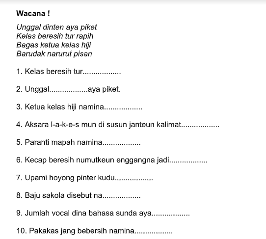 contoh soal essay bahasa sunda tentang wawancara