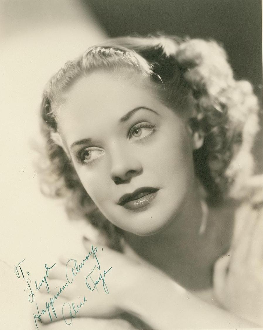 Alice Faye – 22 Awesome Vintage Portrait Photos with Autographs of Her ...