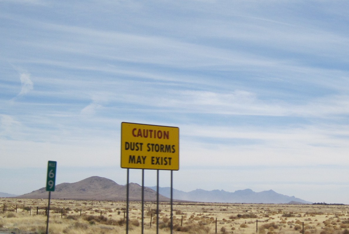 west to east A true sign in Texas and New Mexico!